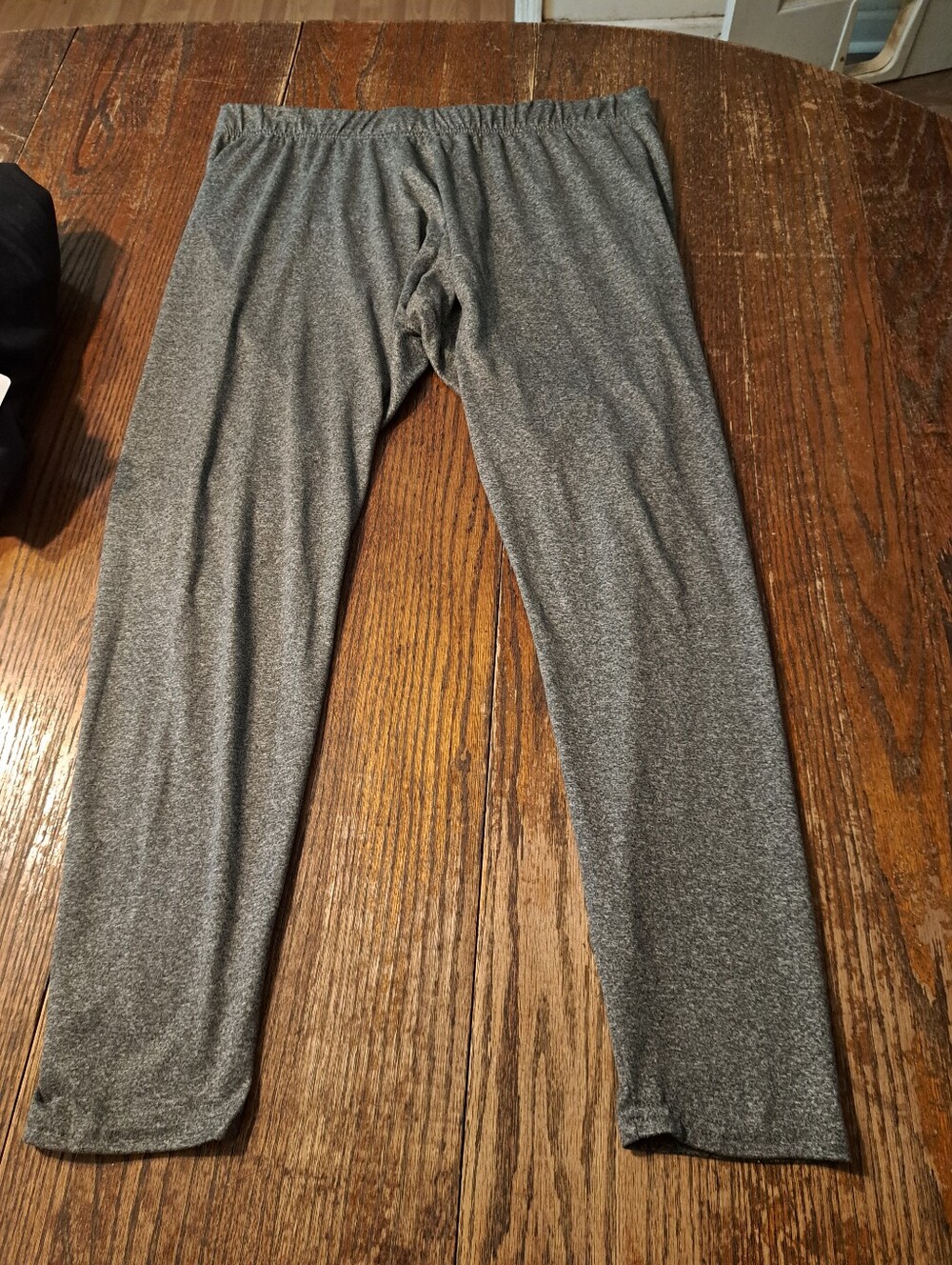 XL Serra Grey Elastic Waist Pull On Casual Pants With Stretch